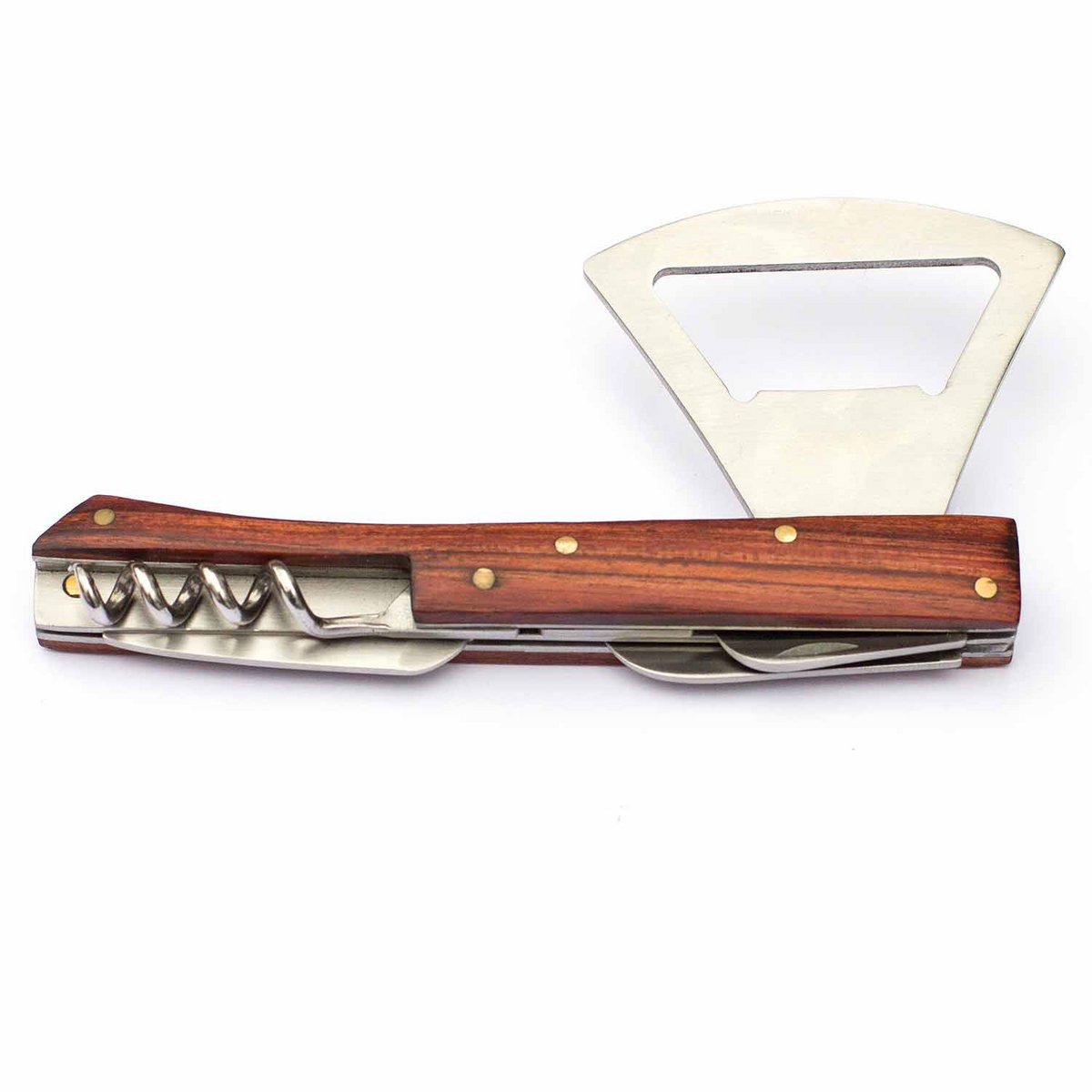 Multitool bijl kurkentrekker 5-in-1 metaal hout