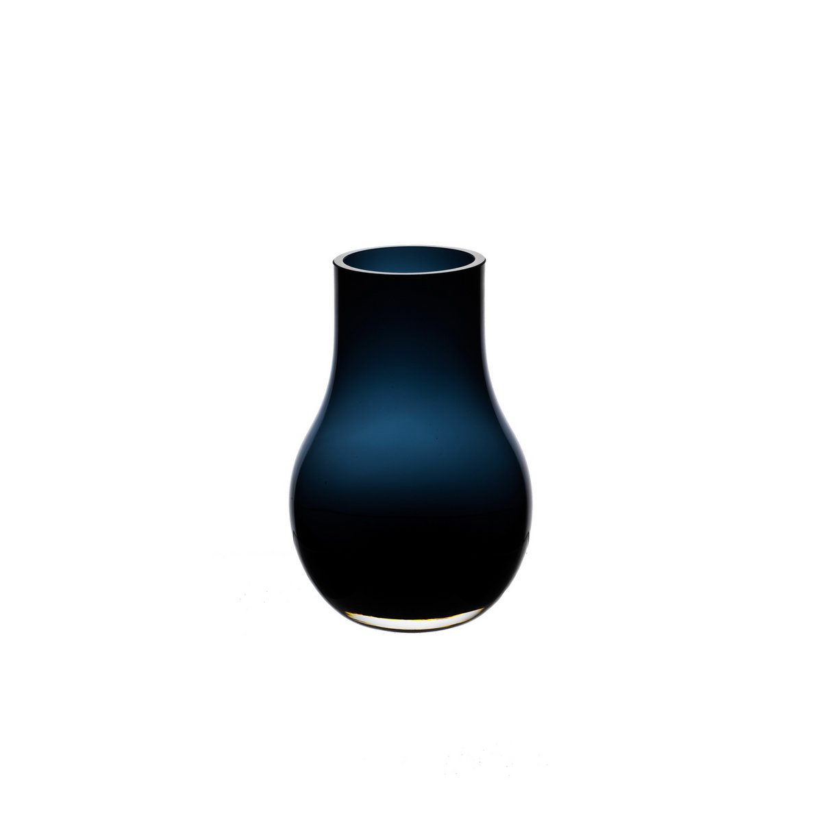 Vaas 13.6x13.6x20 cm glas diepblauw