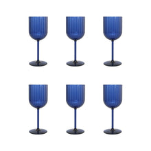 Acrylic Blue Wine Glasses Set of Six Marie Design Collection