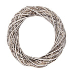 Krans Ø 30x6 cm Wit Rotan