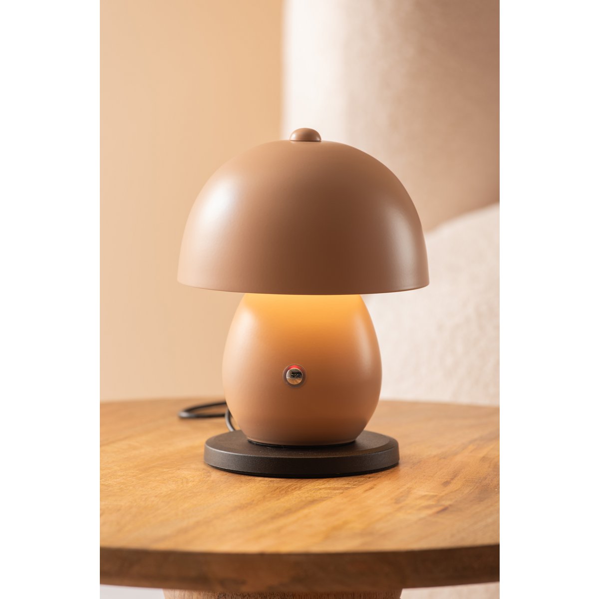 Tafellamp Mono LED 18 cm bruin ijzer