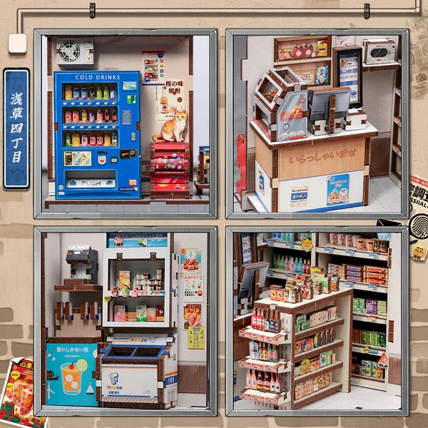 Doe-het-zelf huisje 15,5x13,7x22cm convenience store