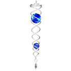 Windspinner zilver blauw RVS 55 cm