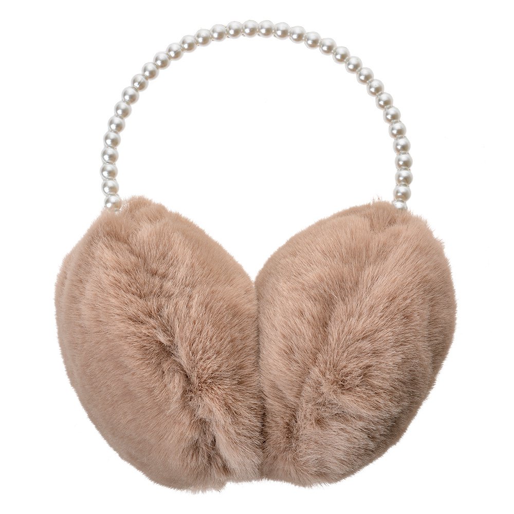 Oorwarmers meisjes bruin polyester one size