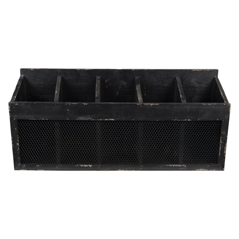 Wandrek 60x13x28 cm zwart hout