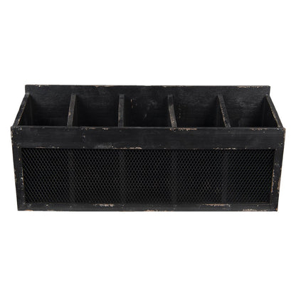 Wandrek 60x13x28 cm zwart hout