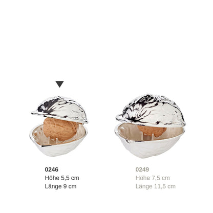 Notenkraker 9 cm verzilverd roestvrij staal
