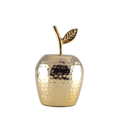 Golden decorative apple 12.5x12.5x19cm