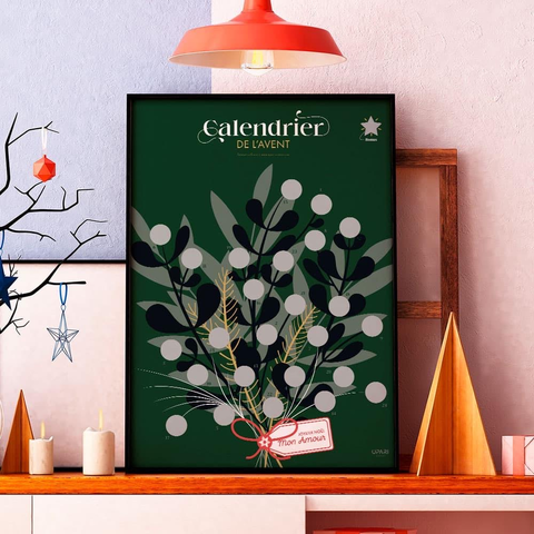 Scratch Off Advent Calendar for Couples (French version)