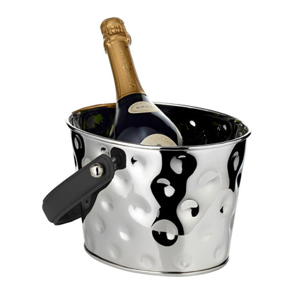 Champagnekoeler 23x18x16 cm roestvrij staal zilver