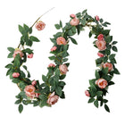Kunstbloem guirlande 150 cm roze groen
