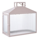 Lucca Lantern - Beige/grey, metal/glass, 26.5x13x26.5 cm