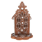 Gingerbread house with LED 20 cm Brown Polyresin Gingerbread house