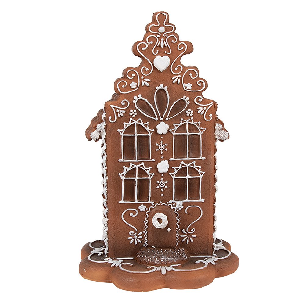 Gingerbread house with LED 20 cm Brown Polyresin Gingerbread house