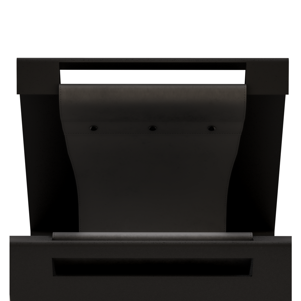 Tijdschriftenrek vegan leer 30x40x15 cm zwart
