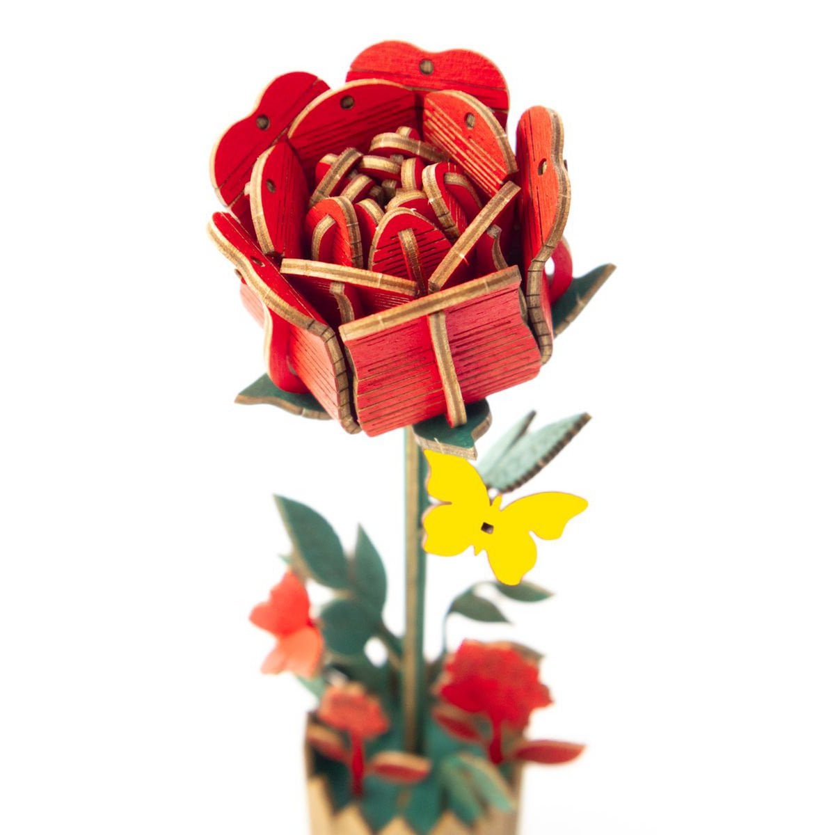 Houten bloem modelbouw roos 80 stukjes