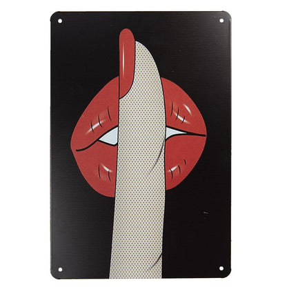 Tekstbord 20x30 cm zwart ijzer