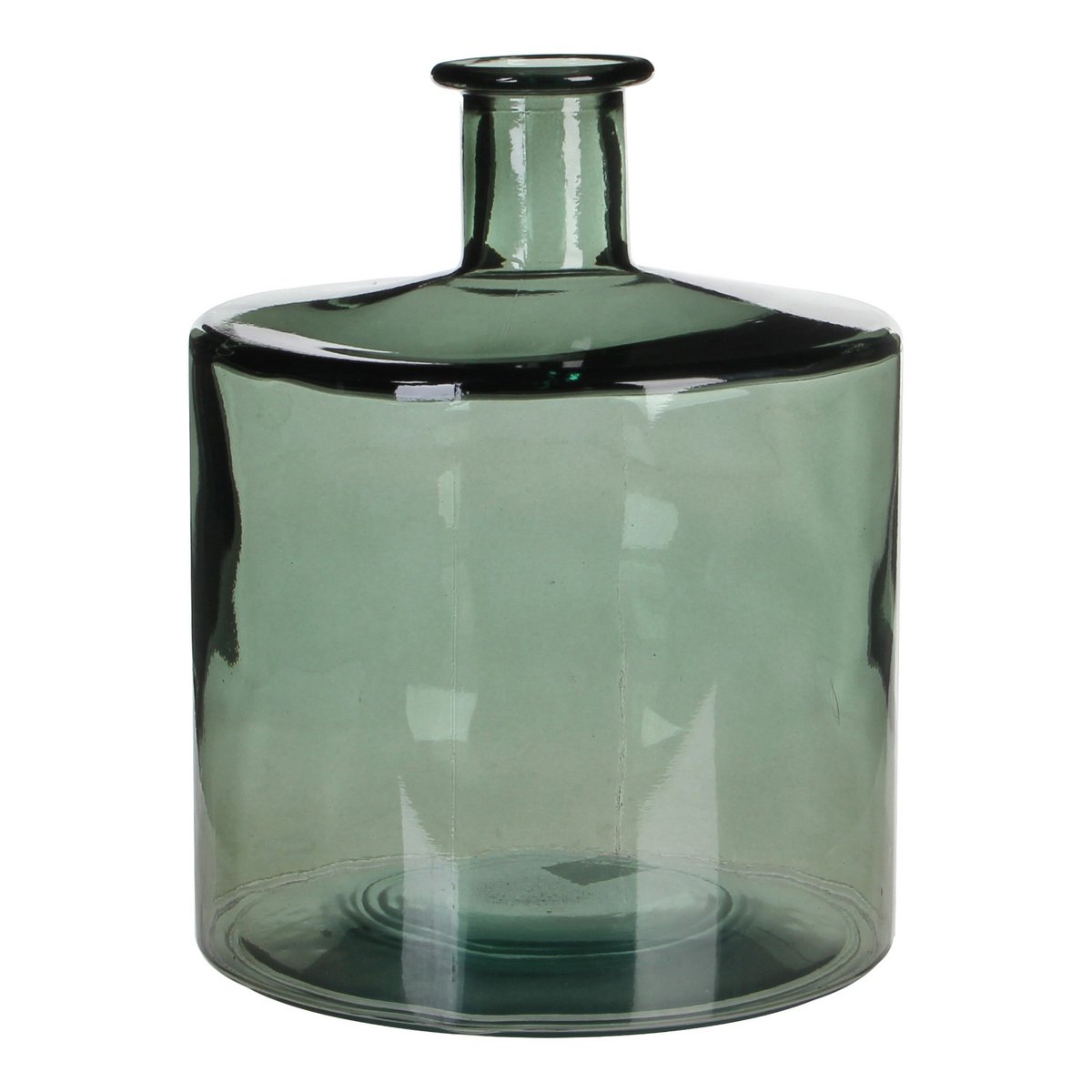 Decoratieve fles glas grijs 26x21 cm