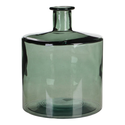 Decoratieve fles glas grijs 26x21 cm