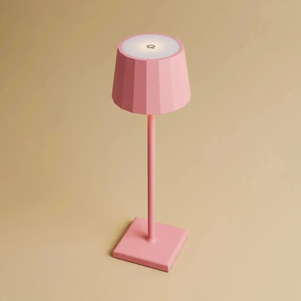 Tafellamp roze oplaadbaar metaal 38 cm