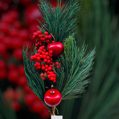 Kunstbloem kerstcombinatie 61 cm rood groen