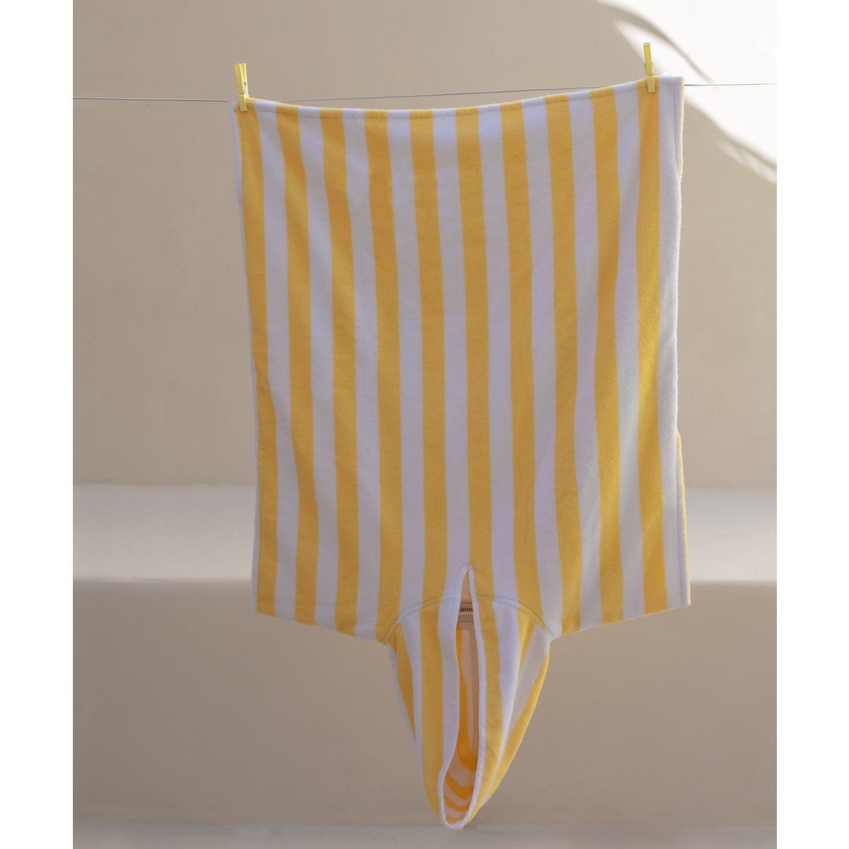 Kinderbadstrandponcho geel