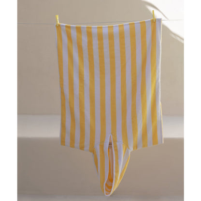 Kinderbadstrandponcho geel