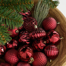 Christmas baubles set Dark Red