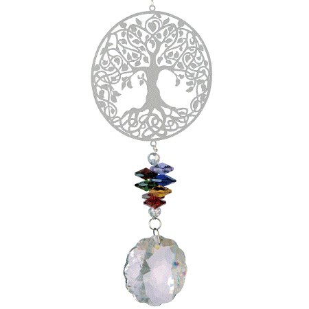 Wind Spinner, Nature's Melody, Magic Kristall Windspinner, Tree of Life, CSD16TL, approx. 40 cm