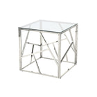 Side table silver 55x55 cm