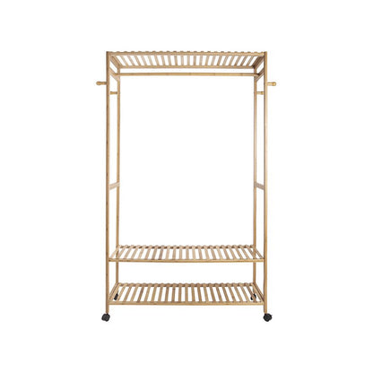 Kledingrek bamboe 113x165 cm met wielen