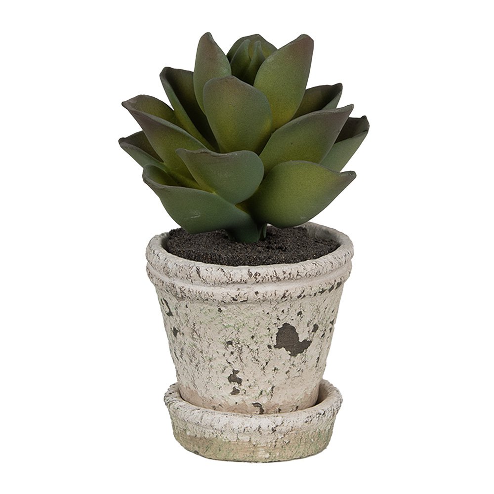 Flowerpot Ø 9x9 cm Beige Stone Plant Pot