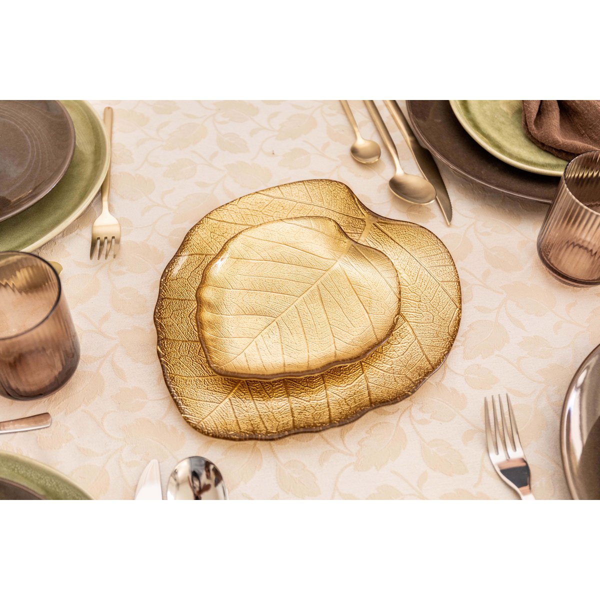 Cup goud 27x24x2,5 cm glas