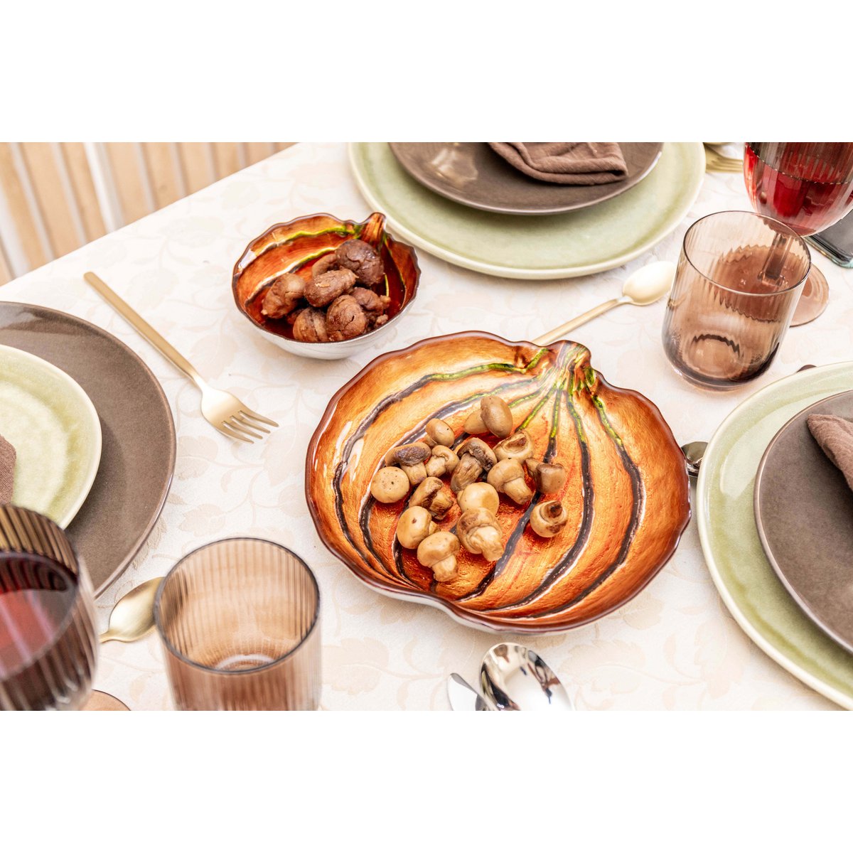 PUMPKIN PLATE 23X22X3.8CM