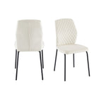 Stoelenset 2 stuks beige fluweel