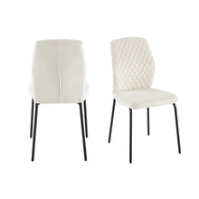 Stoelenset 2 stuks beige fluweel