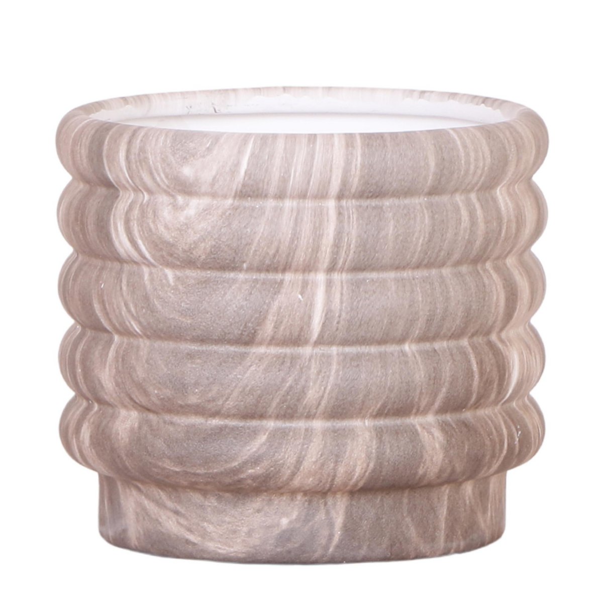 Keramische pot donker marmerlook Ø12 cm