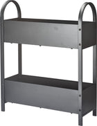 Plantenrek metaal 2 lagen 60x22x75 cm antraciet