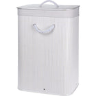 Wasmand bamboe 40x30x60 cm wit