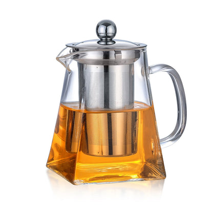 Theepot 650 ml glas roestvrijstalen filter