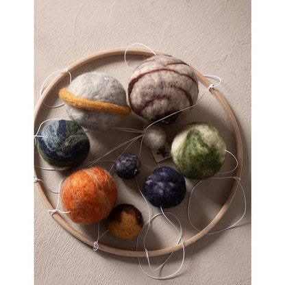 Babymobiel planeet 20,5 cm wolvilt