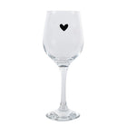 Wine Glass Heart 300 ml Transparent Glass Wine Goblet