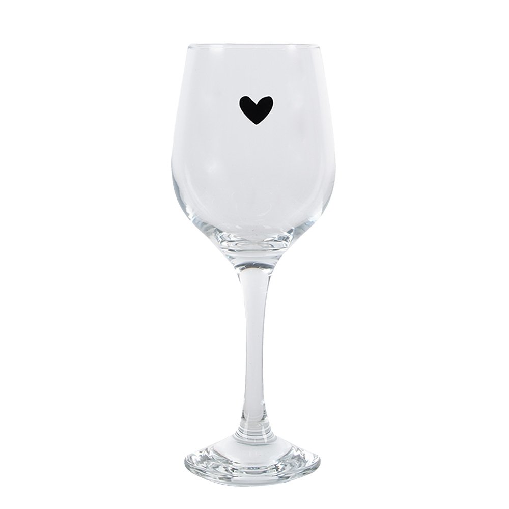 Wine Glass Heart 300 ml Transparent Glass Wine Goblet