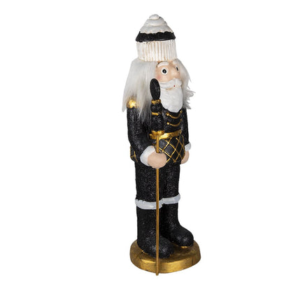 Notenkraker beeld 50 cm zwart kunststof