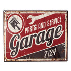 Tekstbord 25x20 cm rood ijzer