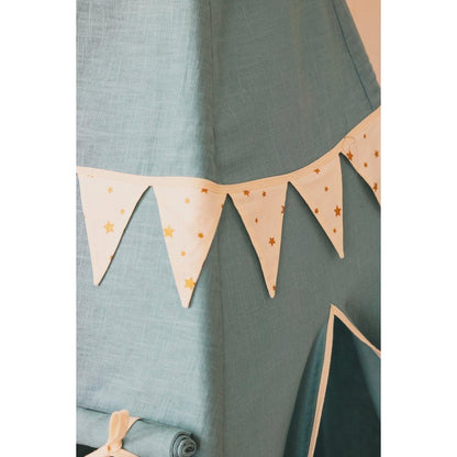 Gold Star Tipi Met Guirlande En Mattenset Voor Kinderen