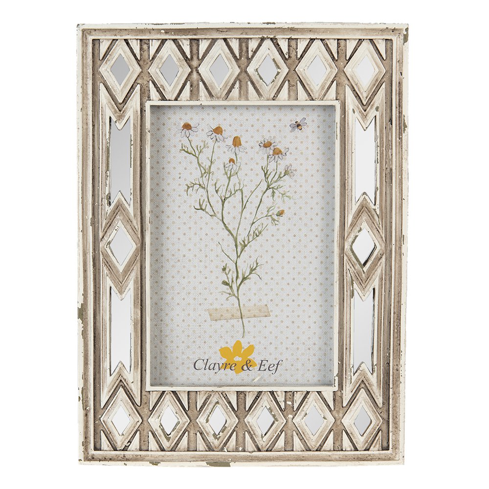 Fotolijst 10x15 cm beige polyresin