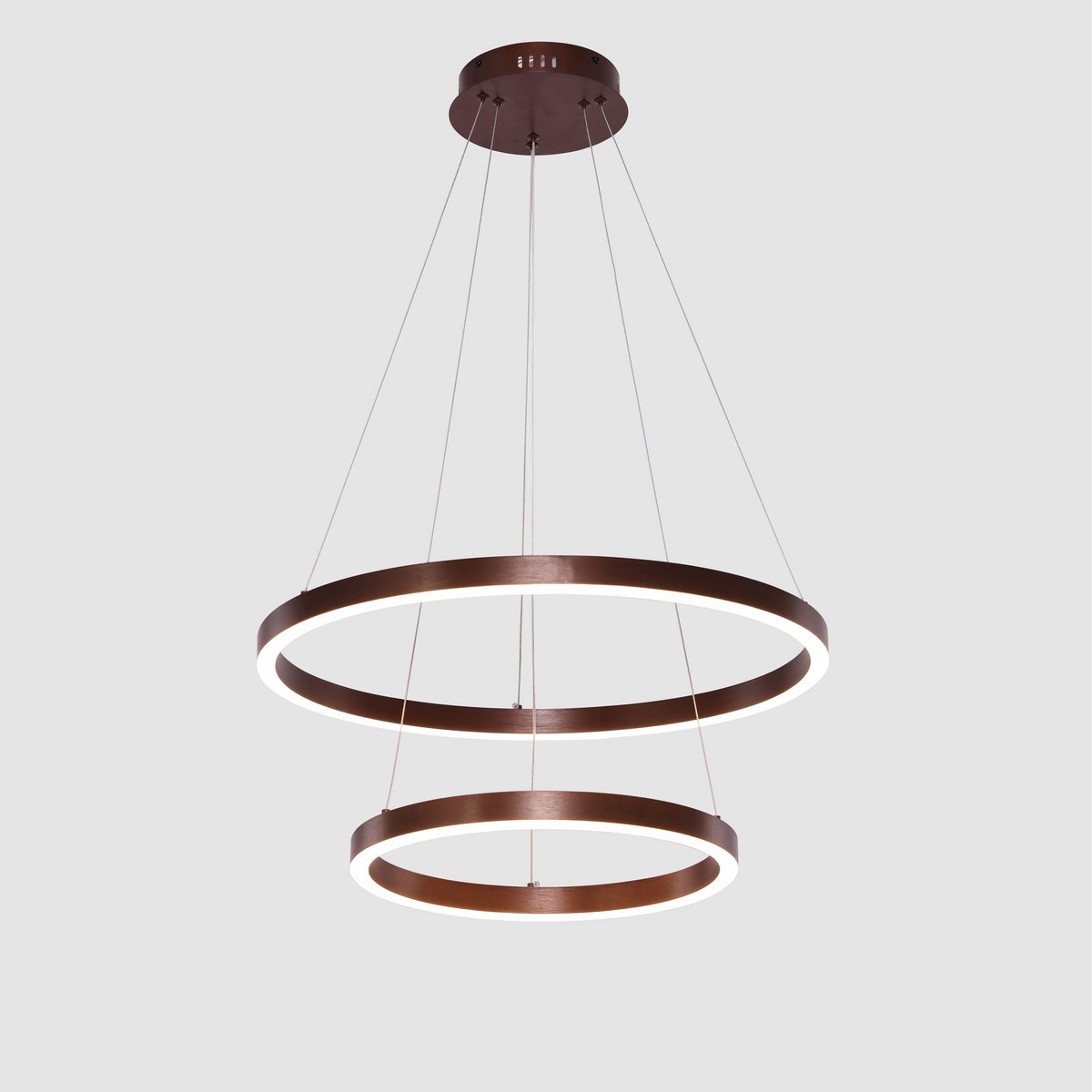 Hanglamp Neo Coffee 2 ringen 40/60 cm koffiebruin