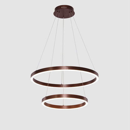 Hanglamp Neo Coffee 2 ringen 40/60 cm koffiebruin