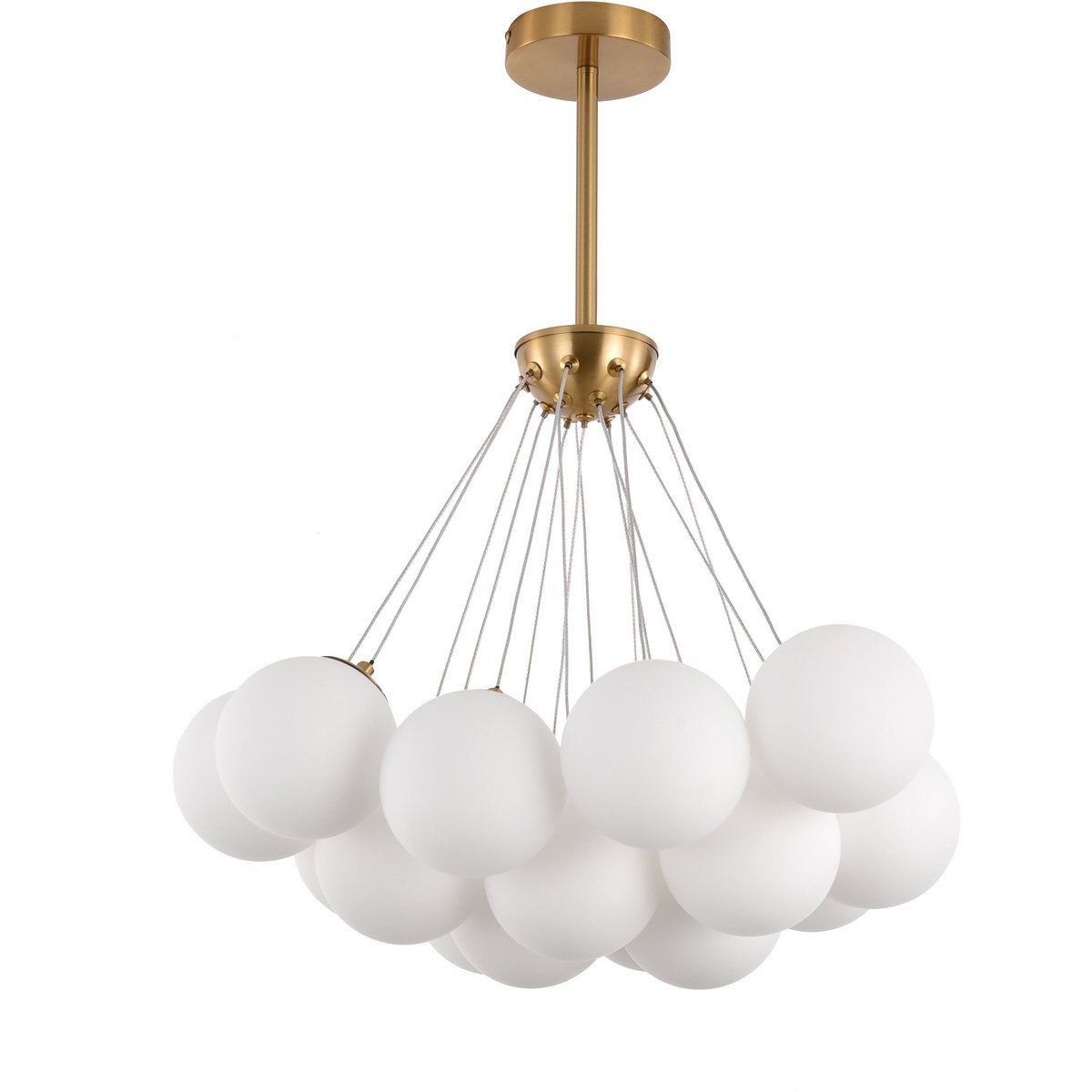 Hanging Lamp Emily White 65 cm Modern Brass Satin Finish